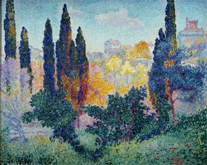 Les cyprès à Cagnes - Henri Edmond Cross