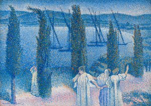 Nocturne aux cyprès, 1896