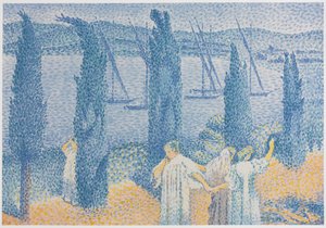 La Promenade (Paysage avec Cyprès) - Henri Edmond Cross