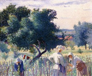 Femmes liant des vignes, 1890 - Henri Edmond Cross