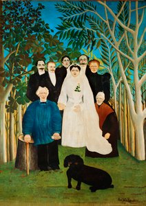Le mariage (huile sur toile) - Henri Emilien Rousseau