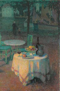 Le café du port - Henri Eugene Augustin Le Sidaner