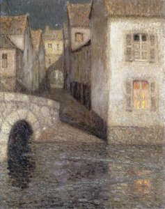 Les Maisons sur la Rivière, Chartres - Henri Eugene Augustin Le Sidaner