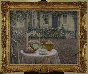 La nappe rose - Henri Eugene Augustin Le Sidaner