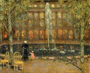 Le Bassin au Palais Royal - Henri Eugene Augustin Le Sidaner