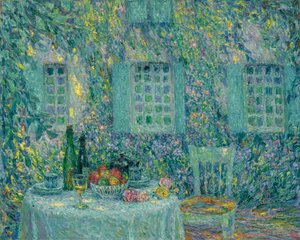 La Table. Le Soleil sur les Feuilles, Gerberoy - Henri Eugene Augustin Le Sidaner