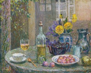 Les Dahlias Jaunes - Henri Eugene Augustin Le Sidaner