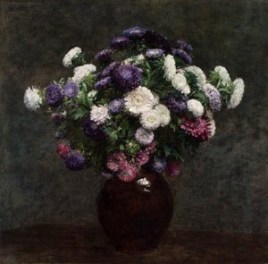 Asters dans un vase - Henri Fantin-Latour