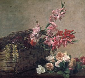 Glaïeuls et Roses - Ignace Henri Jean Fantin Latour