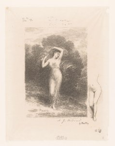 Jeune femme avec écharpe (Illustrations pour les Poésies d
