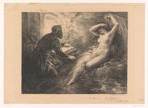 Klingsor invoque Kundry avec une incantation - Ignace Henri Jean Fantin Latour