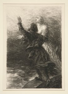 Le Vaisseau-Fantôme : acte III, ravissement de Senta et du Hollandais - Ignace Henri Jean Fantin Latour