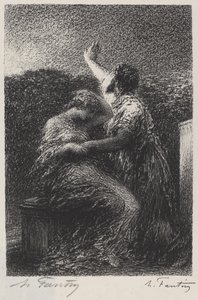 Le Mage Balthazar et Fatime - Ignace Henri Jean Fantin Latour