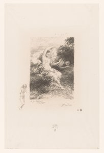 Lydé veille sur son amant endormi - Ignace Henri Jean Fantin Latour