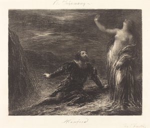 Manfred et Astarte (2e planche) - Ignace Henri Jean Fantin Latour