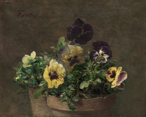 Pensées en pot, 1883 - Ignace Henri Jean Fantin Latour