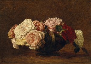 Roses dans un bol, 1883 - Ignace Henri Jean Fantin Latour