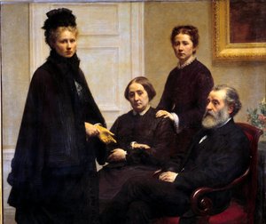 La famille Dubourg : M. et Mme Dubourg et leurs filles, Victoria, épouse de l