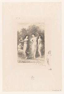 Quatre jeunes femmes dansent et font de la musique - Ignace Henri Jean Fantin Latour