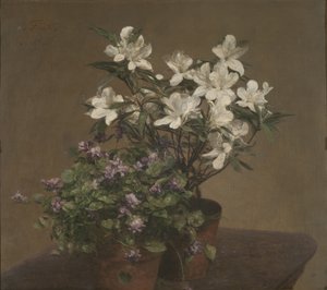 Violettes et azalées - Henri Fantin Latour