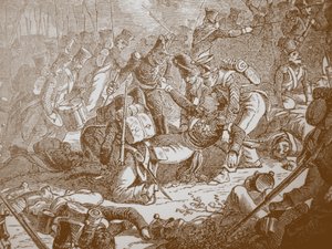 Mort du général Gudin à la bataille de Valutino, années 1830 - Henri Felix Emmanuel Philippoteaux