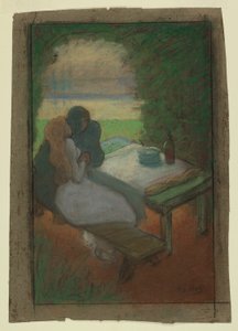 Amoureux dans une tonnelle - Henri Gabriel Ibels