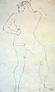 Femme nue de dos - Henri Gaudier Brzeska