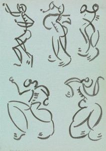 Cinq études de figures dansantes - Henri Gaudier Brzeska