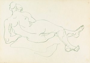 Figure féminine allongée - Henri Gaudier Brzeska
