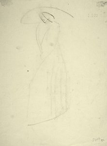 Femme debout avec un grand chapeau - Henri Gaudier Brzeska