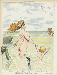 Illustration pour Le Rire (lithographie en couleur) - Henri Gerbault