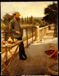 Un homme élégant sur une terrasse, 1885