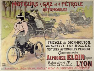 Affiche publicitaire pour un concessionnaire automobile parisien