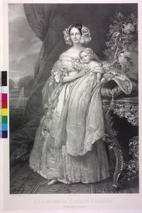 Duchesse de Mecklembourg-Schwerin et son fils Ludwig Philipp Helen - Henri Grevedon