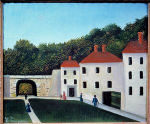 Promeneurs dans un parc Peinture de Henri Rousseau dit le Douanier Rousseau - Henri J.F. Rousseau