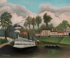 Grand Bateau Lavoir du Pont de Charenton, 1895 - Henri J.F. 1844 1910 Rousseau