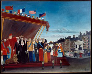 Représentant des puissances étrangères saluant la république en signe de paix, peinture par Henri Rousseau dit le Douanier Rousseau - Henri J.F. Rousseau