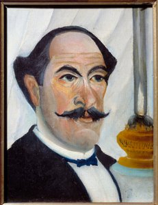 Autoportrait avec lampe Peinture par Henri Rousseau dit Le Douanier Rousseau