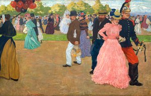 Promenade dominicale au Bois de Boulogne - Henri Jacques Edouard Evenepoel