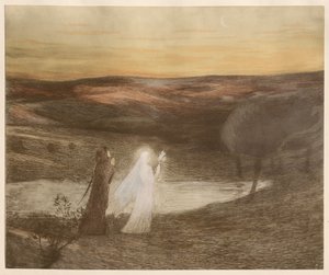 Dante Rencontre Béatrix - Henri Jean Guillaume Martin