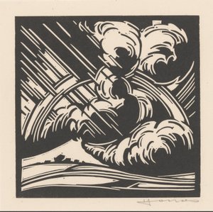 Tempête sur un paysage - Henri Jonas (signed by artist)
