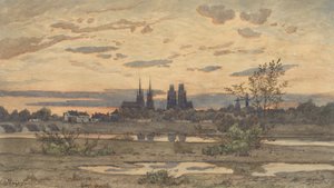Vue de Moulins, vers 1850-60 - Henri Joseph Harpignies