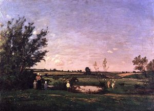 Environs de Saint-Pierre, Yonne - Henri Joseph Harpignies