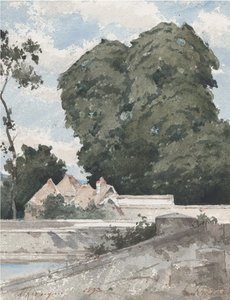 Vue des remparts à Chartres - Henri Joseph Harpignies