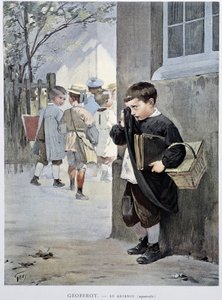 En retenue - aquarelle par Geoffroy dans "Le Figaro Illustré", mai 1901 - Henri Jules Jean Geoffroy