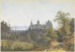 Vue de Lausanne, avec vue sur le château et la cathédrale