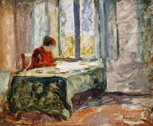 Femme cousant