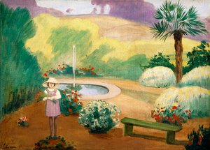 Jeune fille près de la fontaine - Henri Lebasque