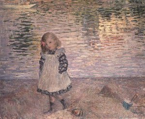 Jeune fille sur la plage - Henri Lebasque