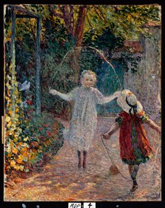 Jeunes filles jouant dans le jardin, 1899